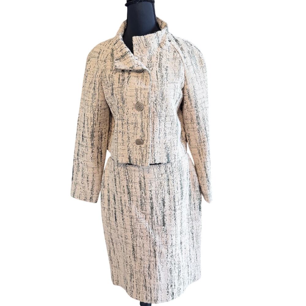 Vintage Badgley Mischka 2 piece jacket size 6 skirt size 12 suit dog shoe Easter
